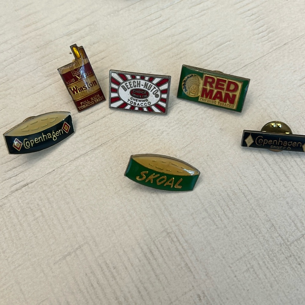 Vintage tobacco pins